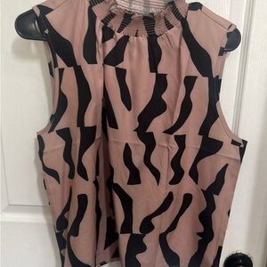 Stylish Black and Tan Women's Top